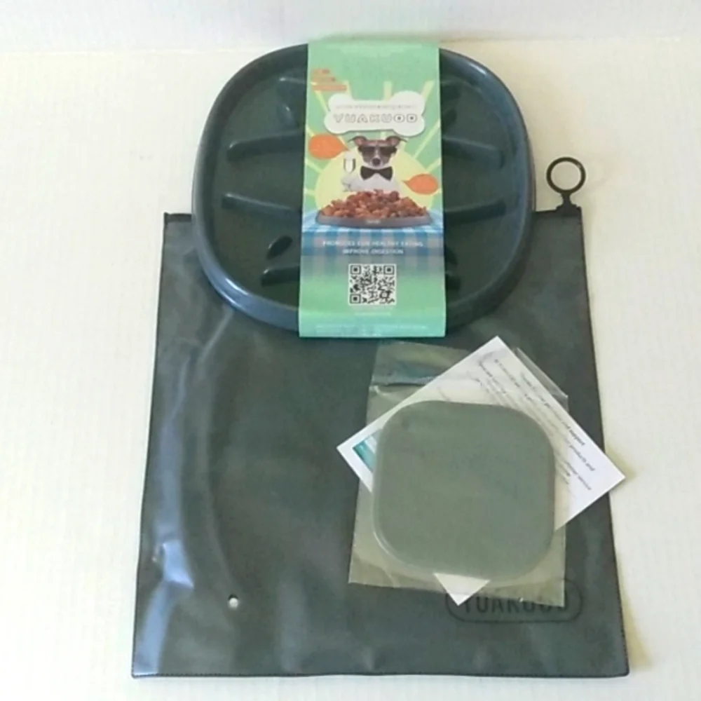 YUAKUOD SLOW FEEDER NON SLIP DOG BOWL NWT